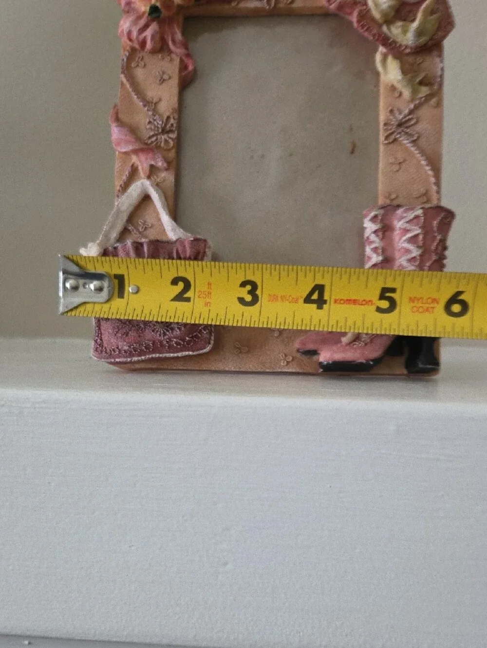 Vintage Ceramic Victorian Boot, Hat & Bag Photo Frame